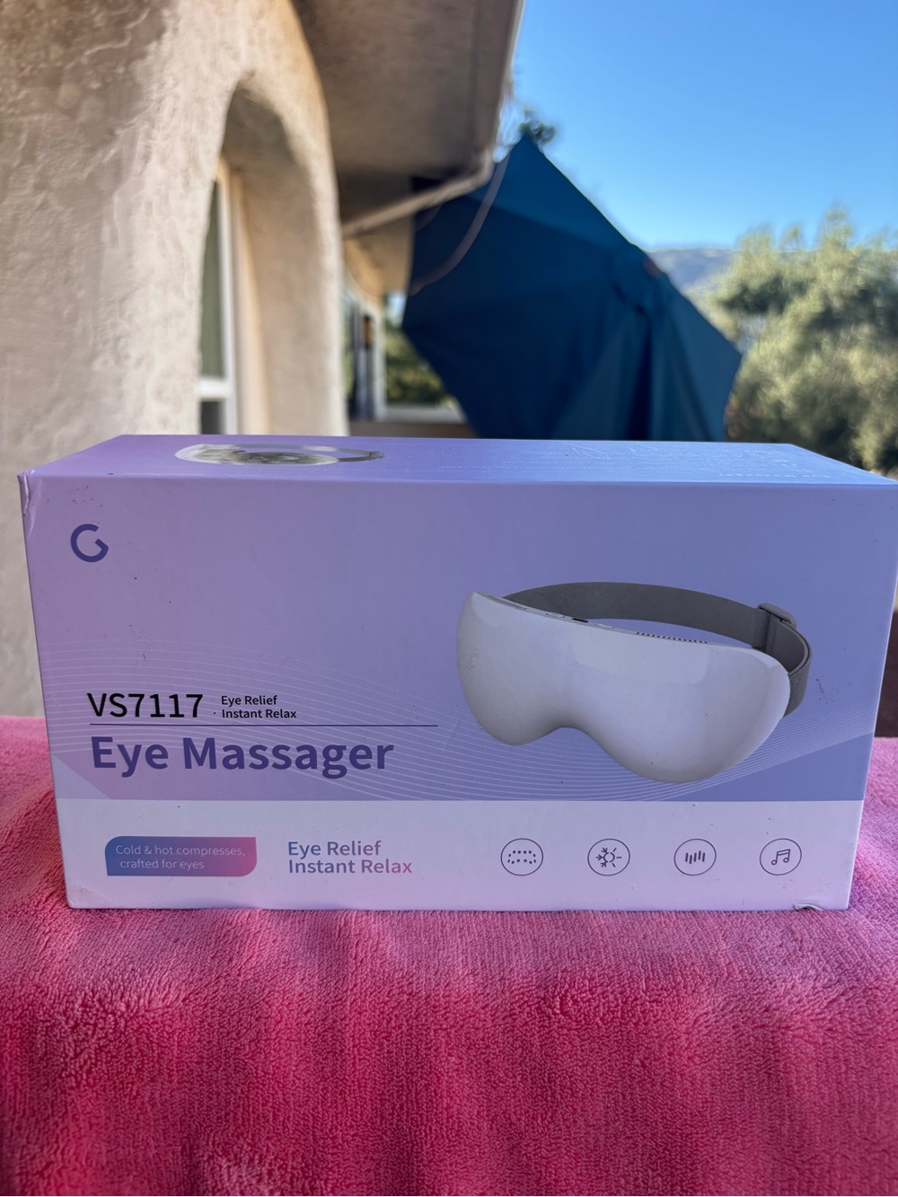 Heated & Cooling Eye Massager Bluetooth Rechargeable Eye Mask New